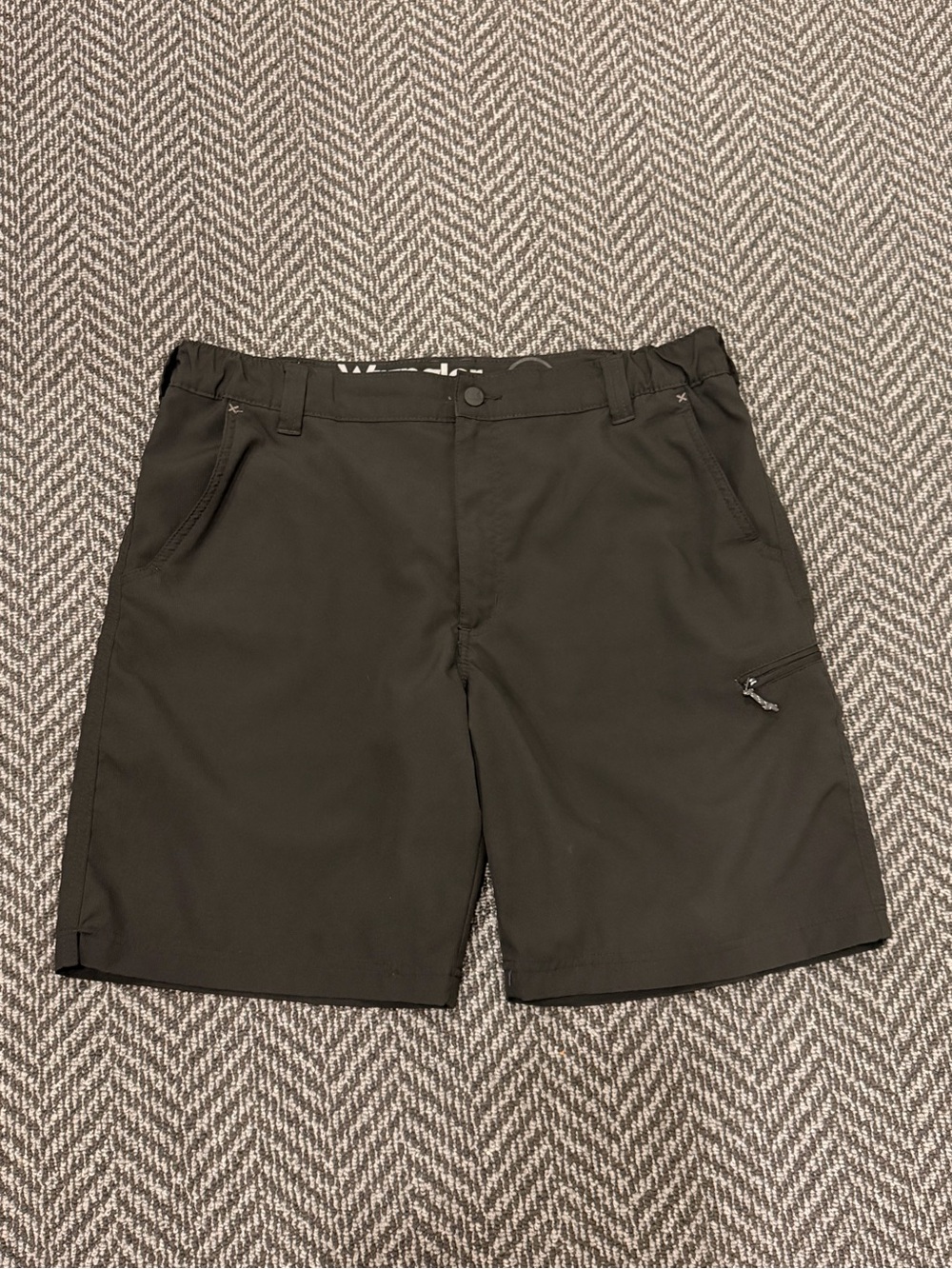 Wrangler Men's Black Athletic Shorts with Zip Pocket